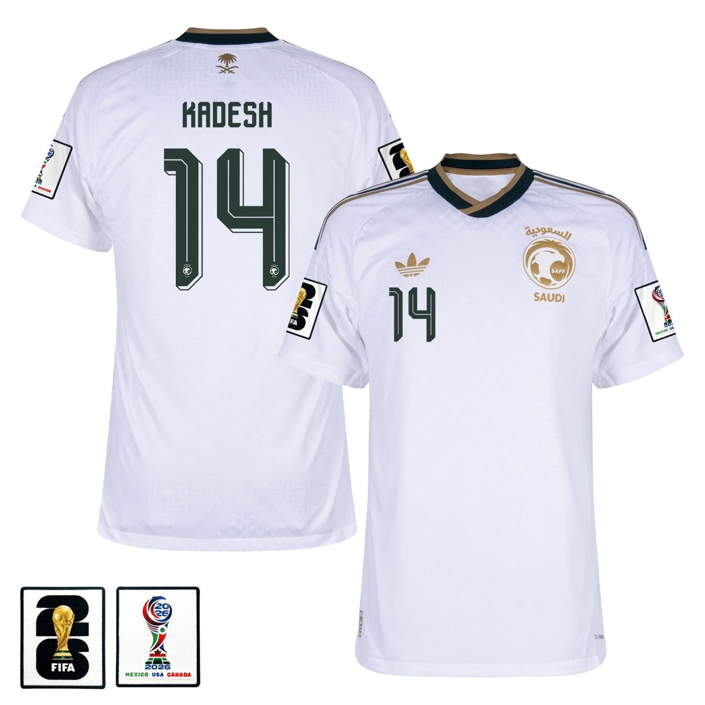 Hasan Kadesh 14 Saudi Arabia National Team 2026 Away Jersey - White, Men