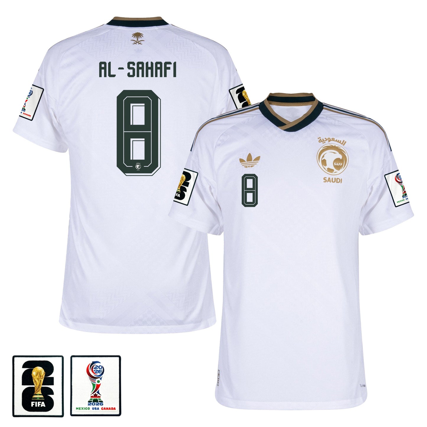 Marwan Al-Sahafi 8 Saudi Arabia National Team 2026 Away Jersey - White, Men