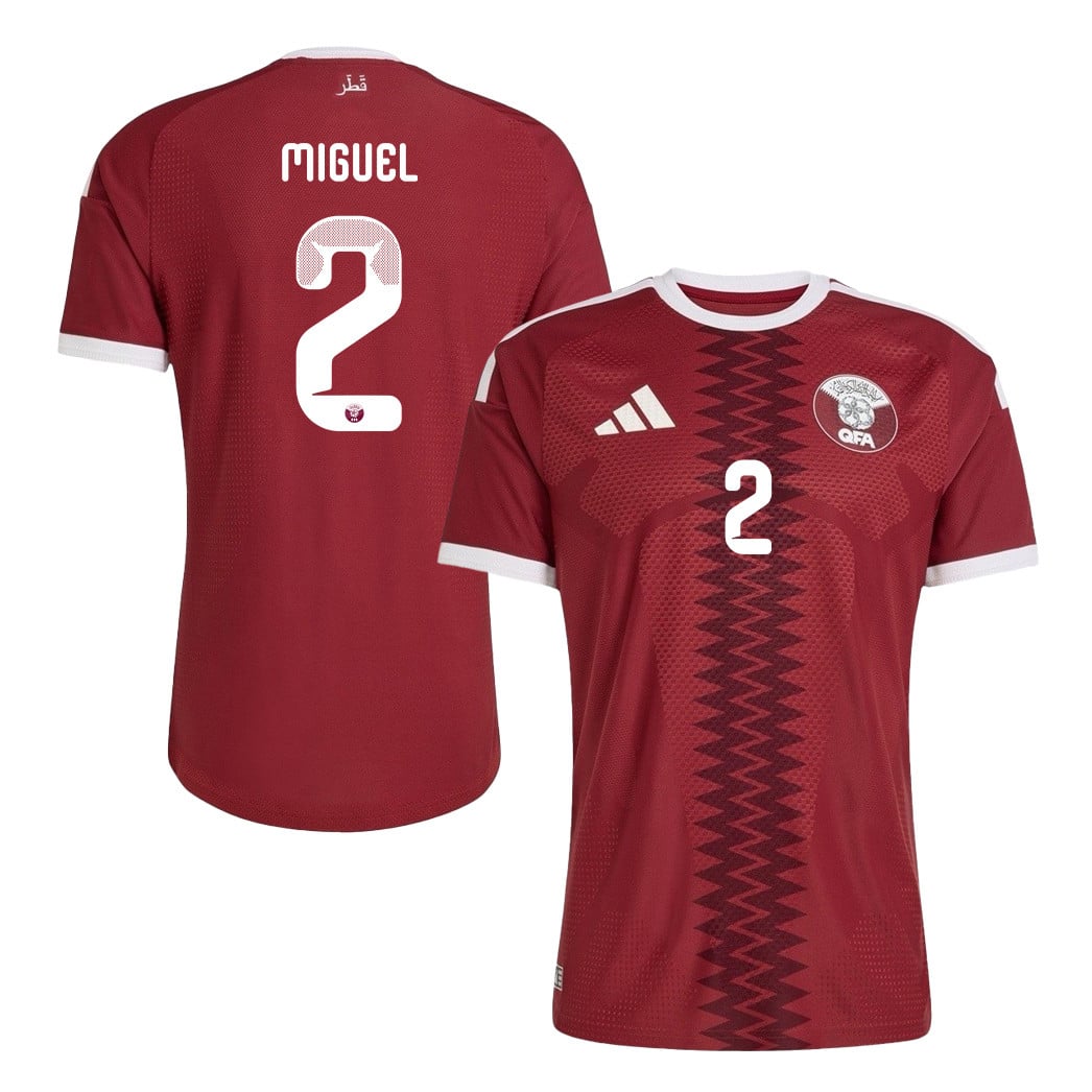 Pedro Miguel 2 Qatar National Team 2026 Home Jersey - Red, Men