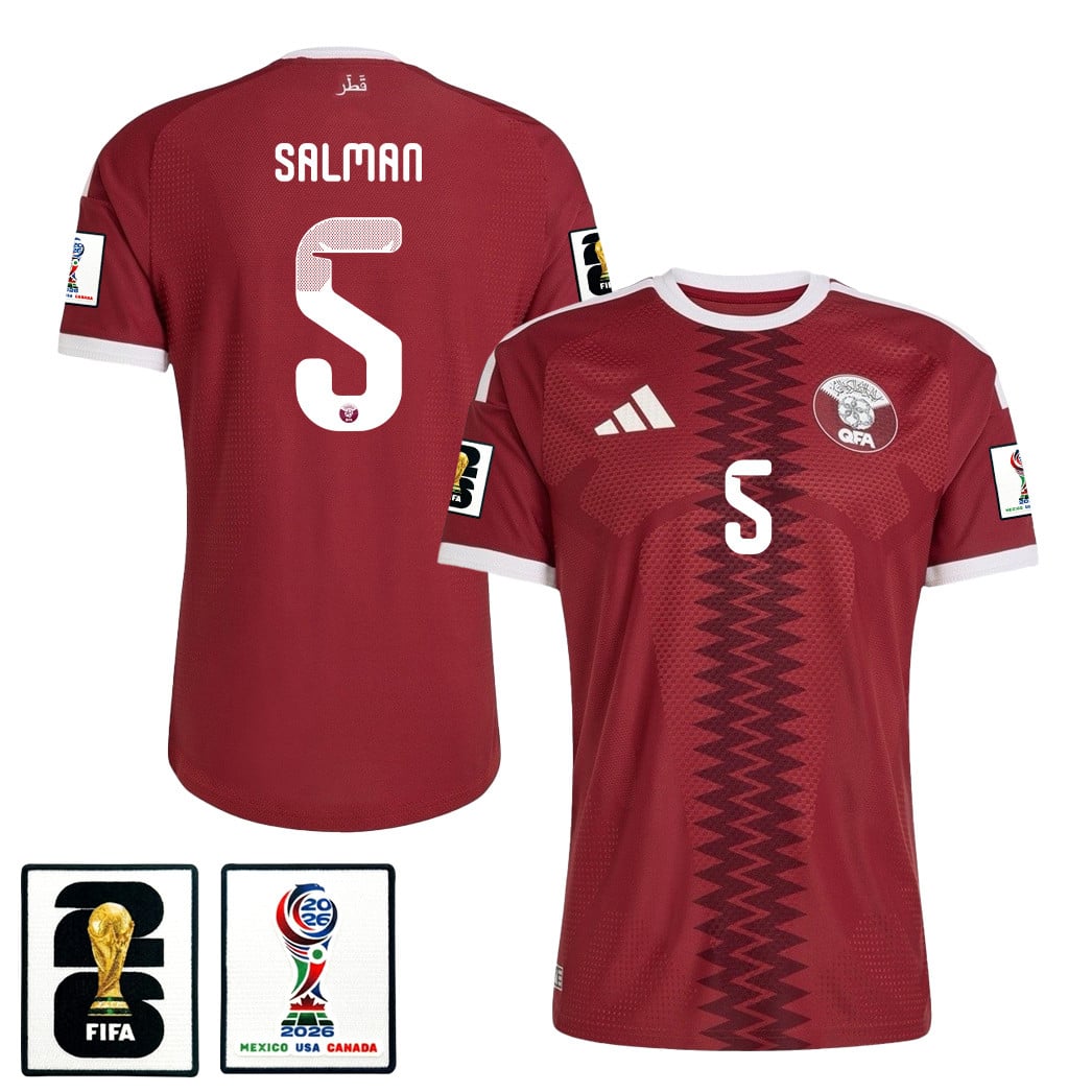 Tarek Salman 5 Qatar National Team 2026 Home Jersey - Red, Men