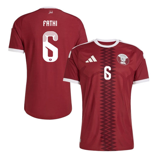 Ahmed Fathi 6 Qatar National Team 2026 Home Jersey - Red, Men