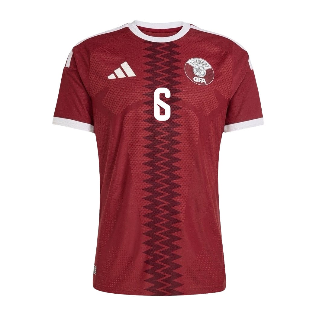 Ahmed Fathi 6 Qatar National Team 2026 Home Jersey - Red, Men