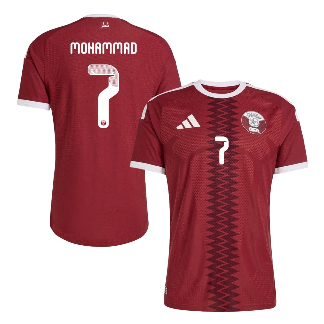 Ismael Mohammad 7 Qatar National Team 2026 Home Jersey - Red, Men