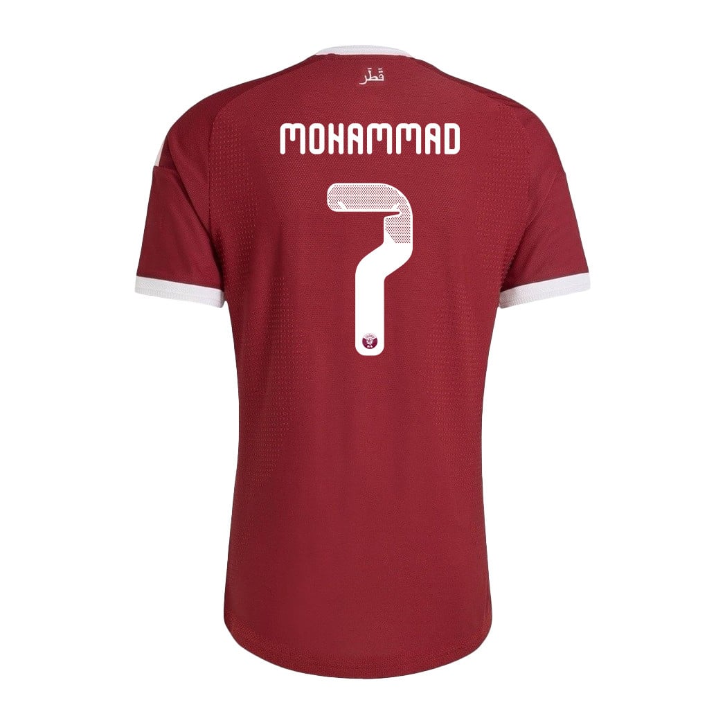 Ismael Mohammad 7 Qatar National Team 2026 Home Jersey - Red, Men