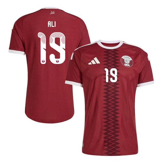 Almoez Ali 19 Qatar National Team 2026 Home Jersey - Red, Men