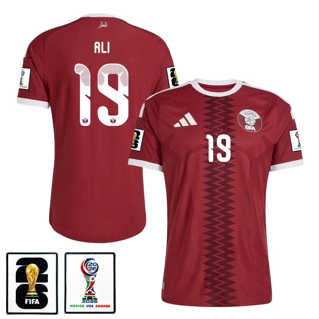 Almoez Ali 19 Qatar National Team 2026 Home Jersey - Red, Men