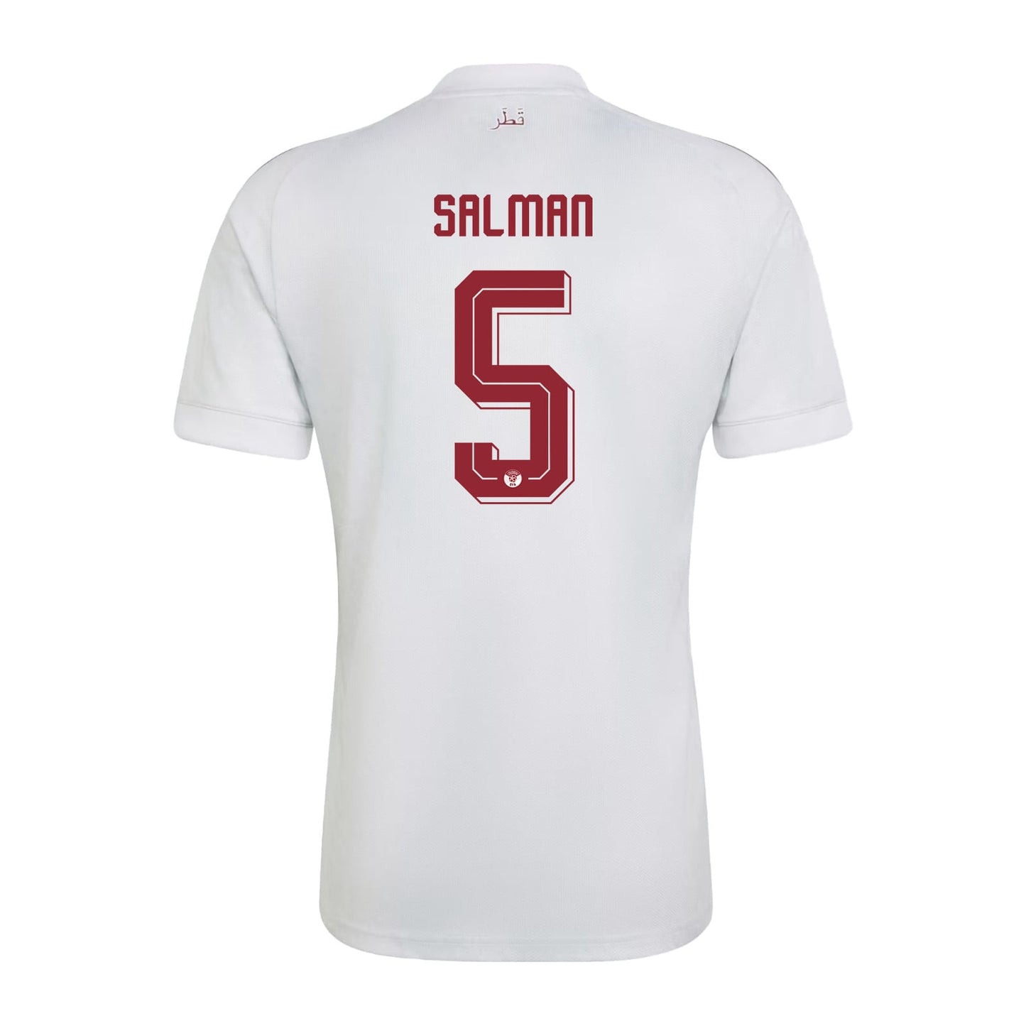 Tarek Salman 5 Qatar National Team 2026 Away Jersey - White, Men