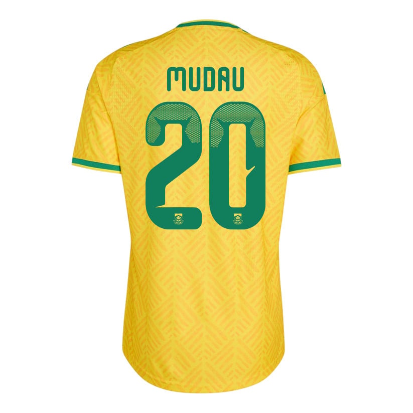 Khuliso Mudau 20 South Africa National Team 2026 Home Jersey - Yellow, Men