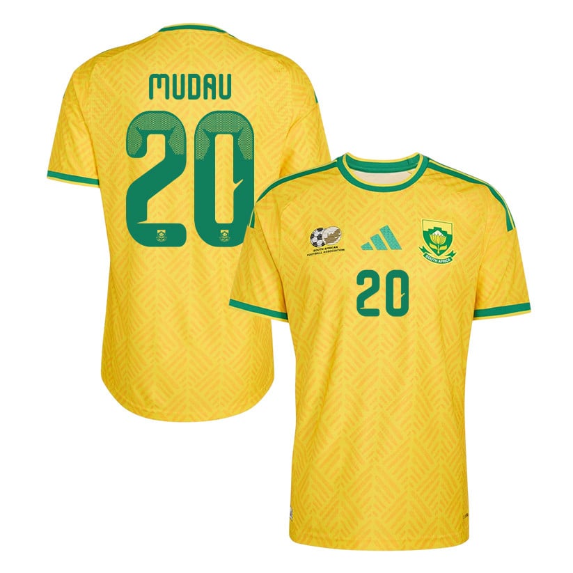 Khuliso Mudau 20 South Africa National Team 2026 Home Jersey - Yellow, Men