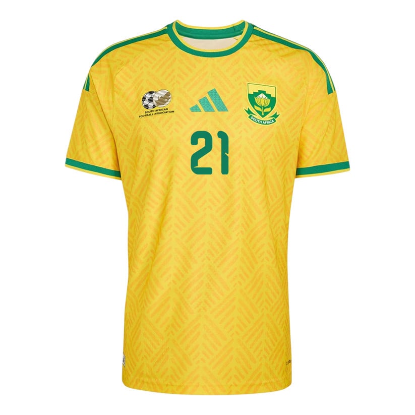 Siyabonga Ngezana 21 South Africa National Team 2026 Home Jersey - Yellow, Men