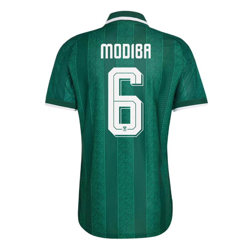 Maphosa Modiba 6 South Africa National Team 2026 Away Jersey - Green, Men