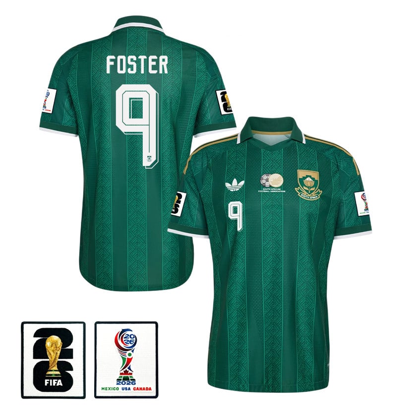Lyle Foster 9 South Africa National Team 2026 Away Jersey - Green, Men