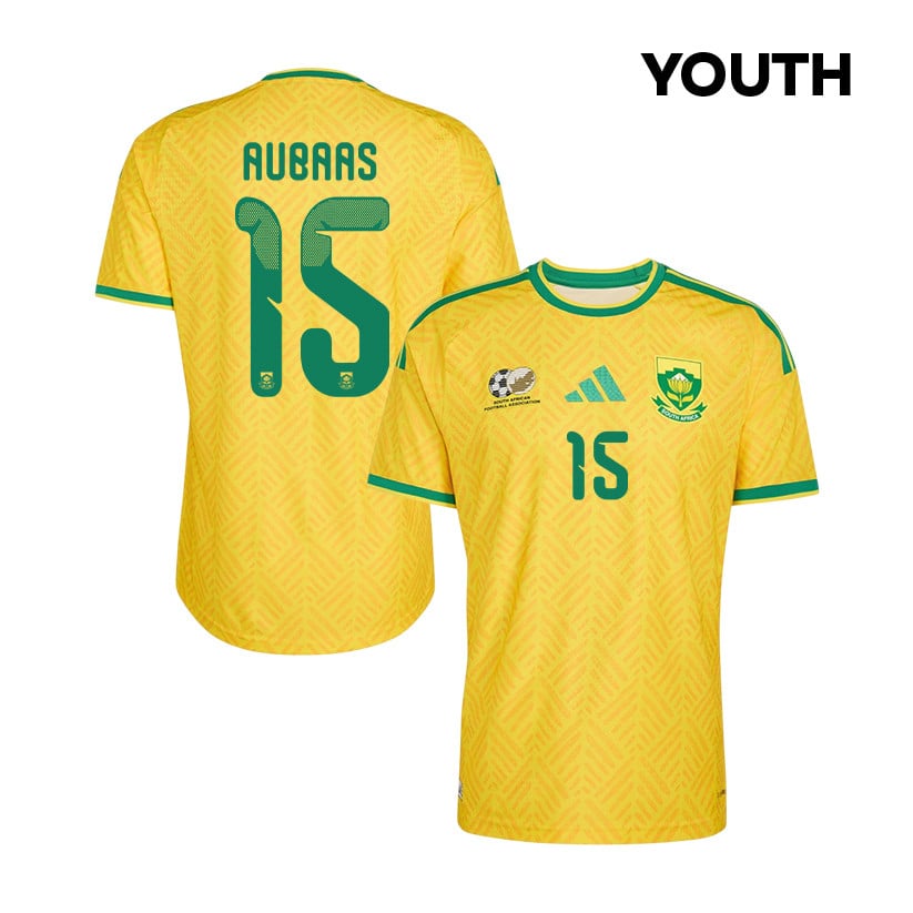 Bathusi Aubaas 15 Youth South Africa National Team 2026 Home Jersey - Yellow