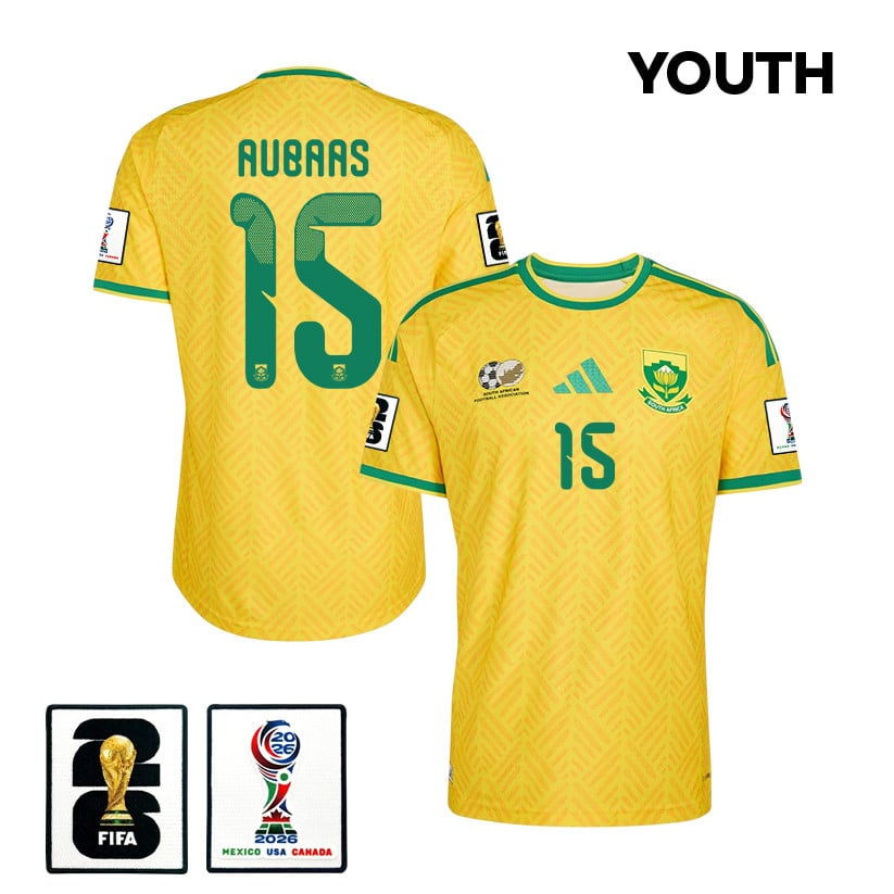 Bathusi Aubaas 15 Youth South Africa National Team 2026 Home Jersey - Yellow