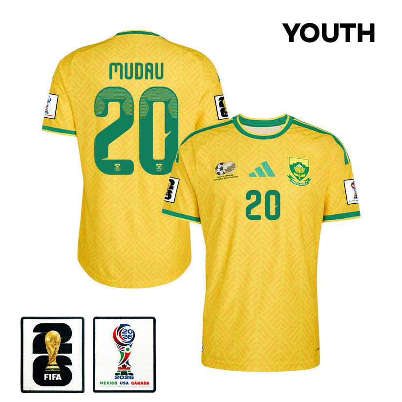 Khuliso Mudau 20 Youth South Africa National Team 2026 Home Jersey - Yellow