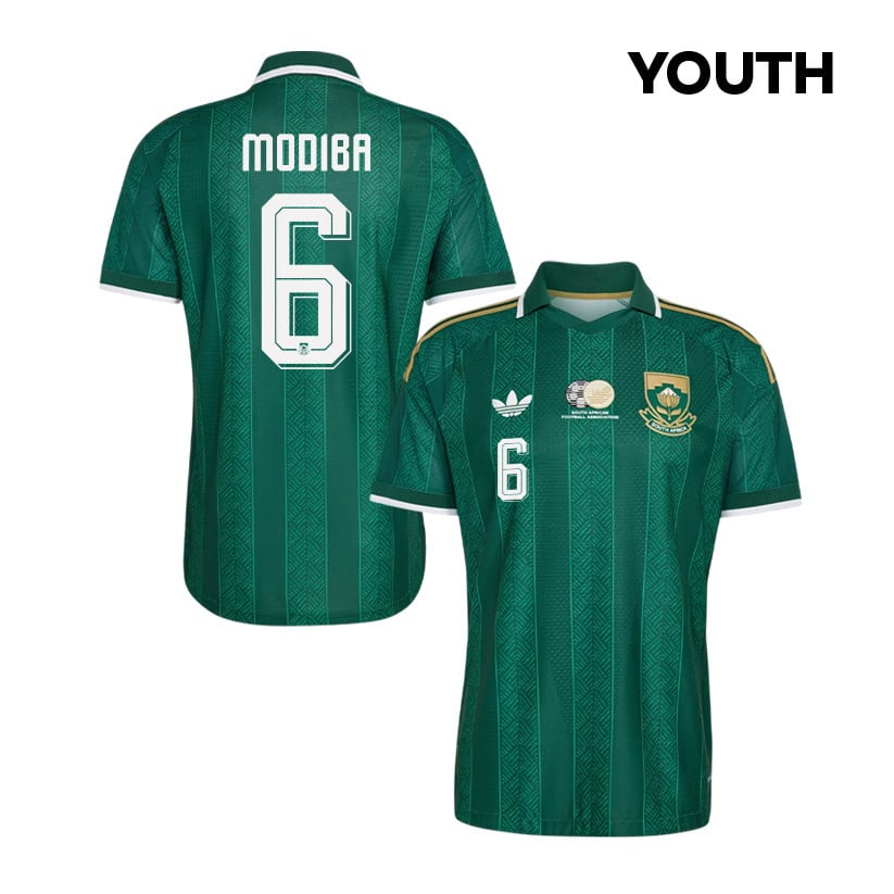 Maphosa Modiba 6 Youth South Africa National Team 2026 Away Jersey - Green