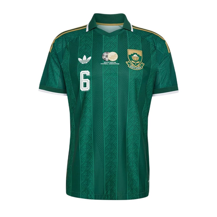 Maphosa Modiba 6 Youth South Africa National Team 2026 Away Jersey - Green