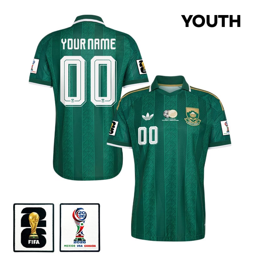 South Africa National Team 2026 Youth Personalized Away Jersey - Green