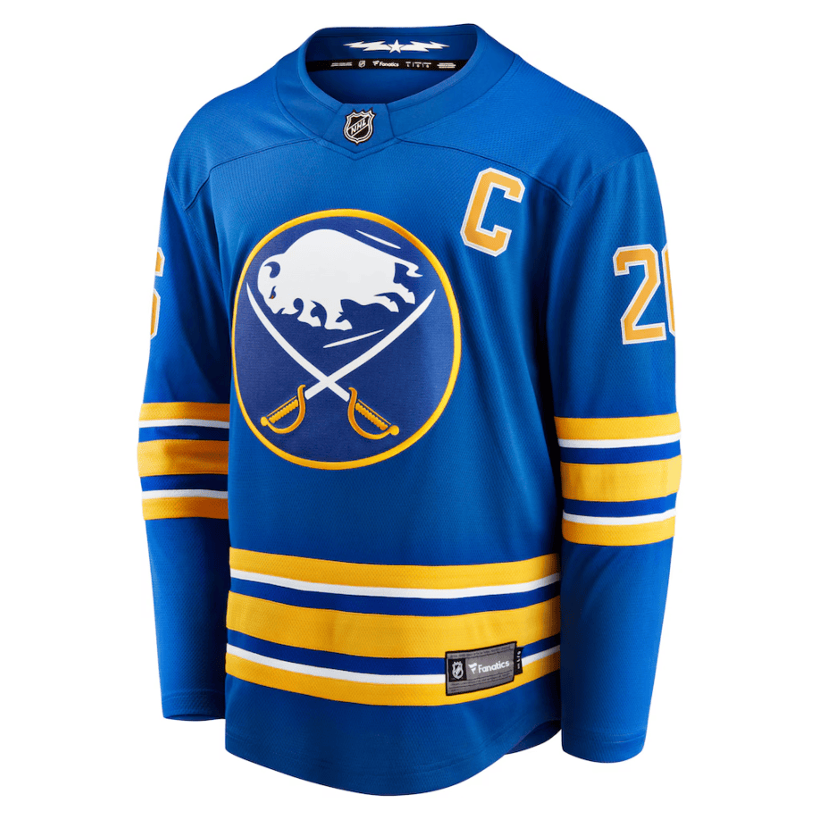 Rasmus Dahlin 26 Buffalo Sabres Home Captain Patch Breakaway Jersey - Royal
