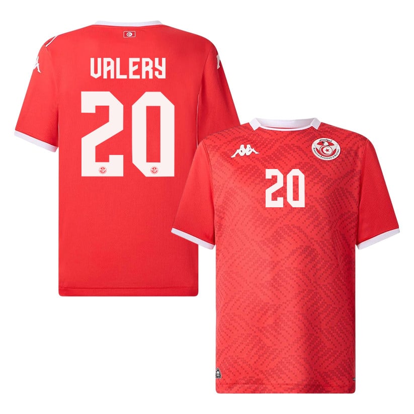 Yan Valery 20 Tunisia National Team 2026 Home Jersey - Red, Men