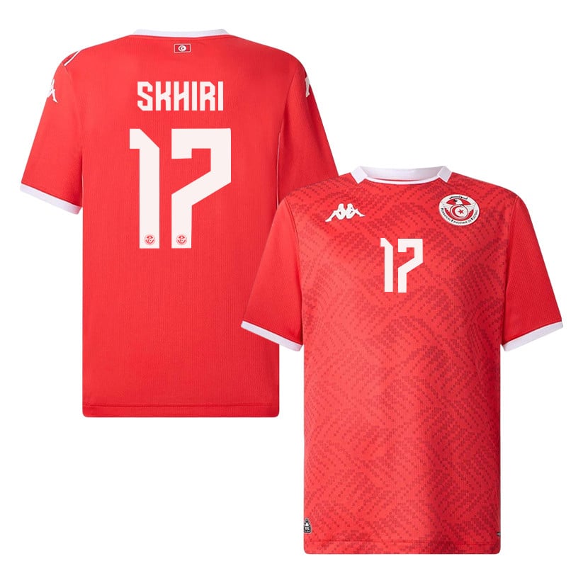 Ellyes Skhiri 17 Tunisia National Team 2026 Home Jersey - Red, Men
