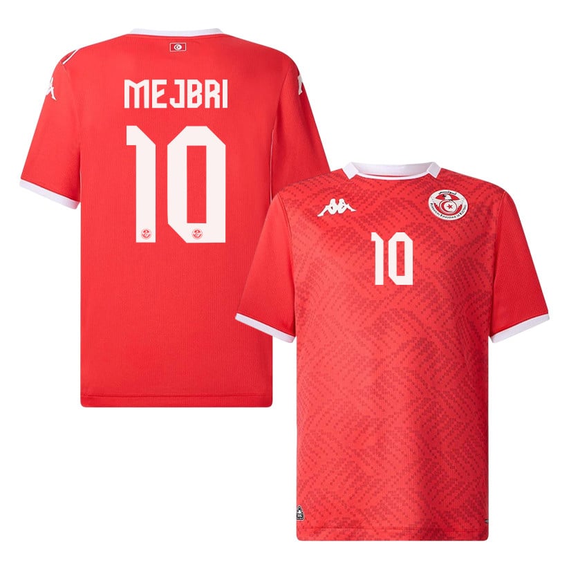 Hannibal Mejbri 10 Tunisia National Team 2026 Home Jersey - Red, Men