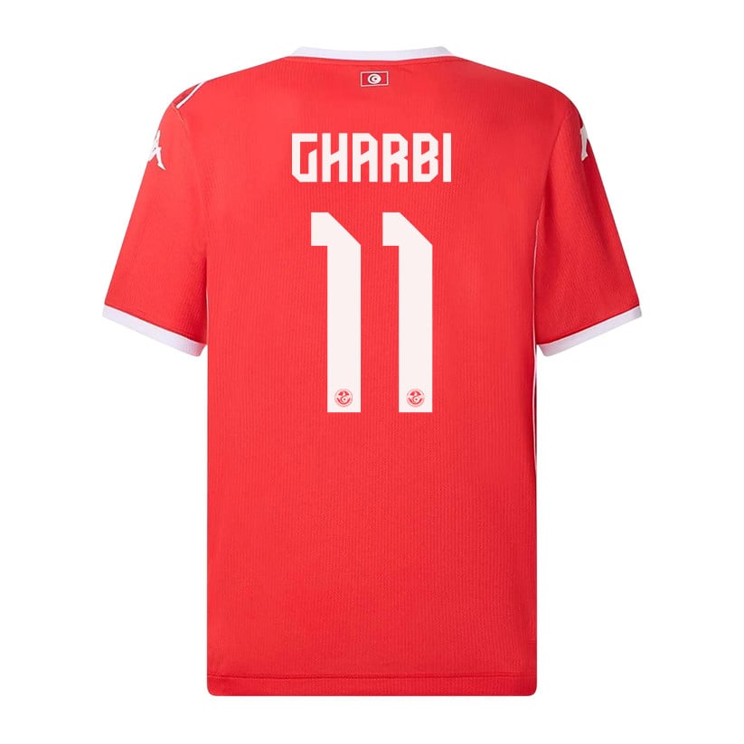 Ismael Gharbi 11 Tunisia National Team 2026 Home Jersey - Red, Men