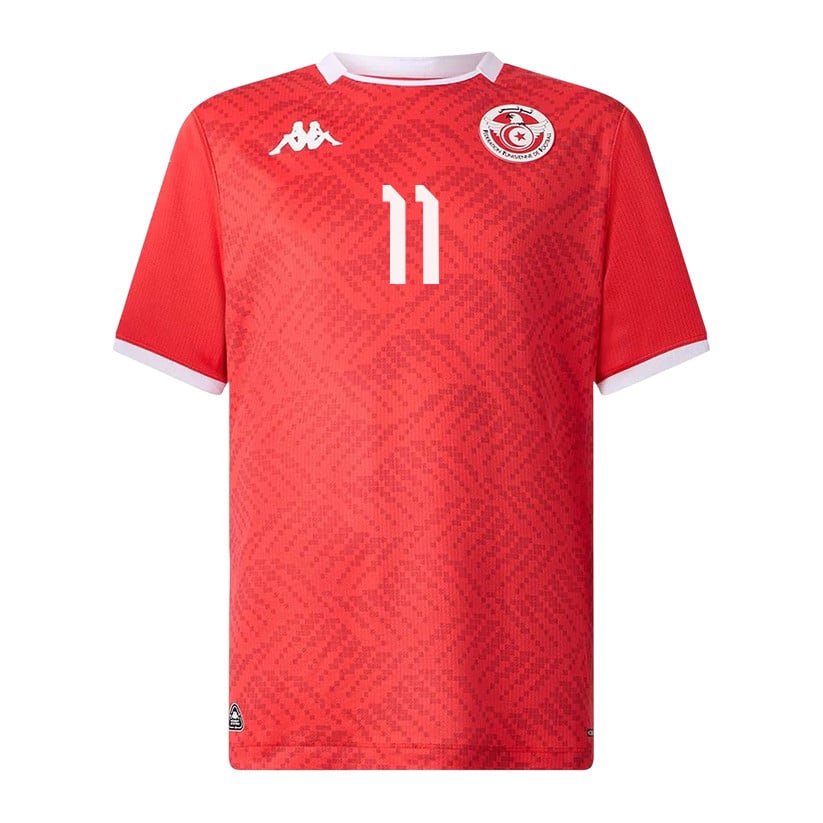 Ismael Gharbi 11 Tunisia National Team 2026 Home Jersey - Red, Men