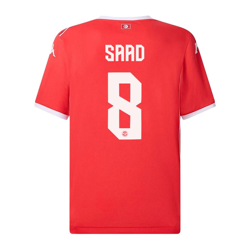 Elias Saad 8 Tunisia National Team 2026 Home Jersey - Red, Men