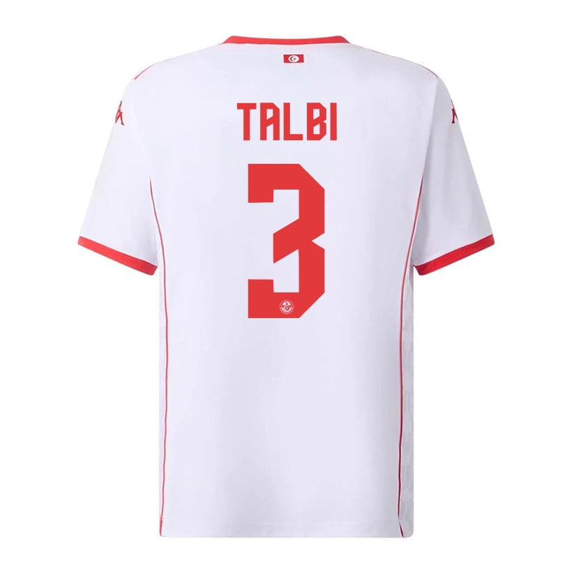 Montassar Talbi 3 Tunisia National Team 2026 Away Jersey - White, Men