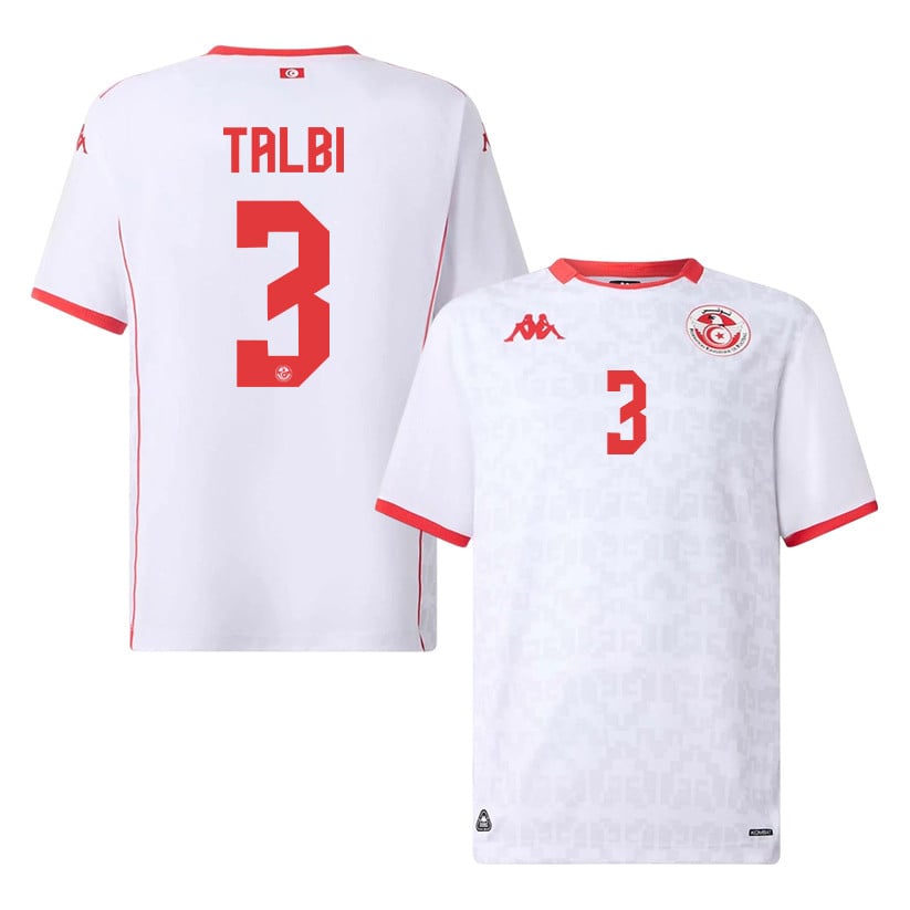 Montassar Talbi 3 Tunisia National Team 2026 Away Jersey - White, Men