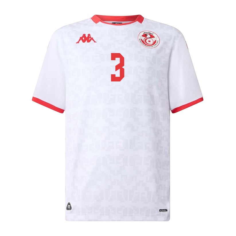 Montassar Talbi 3 Tunisia National Team 2026 Away Jersey - White, Men