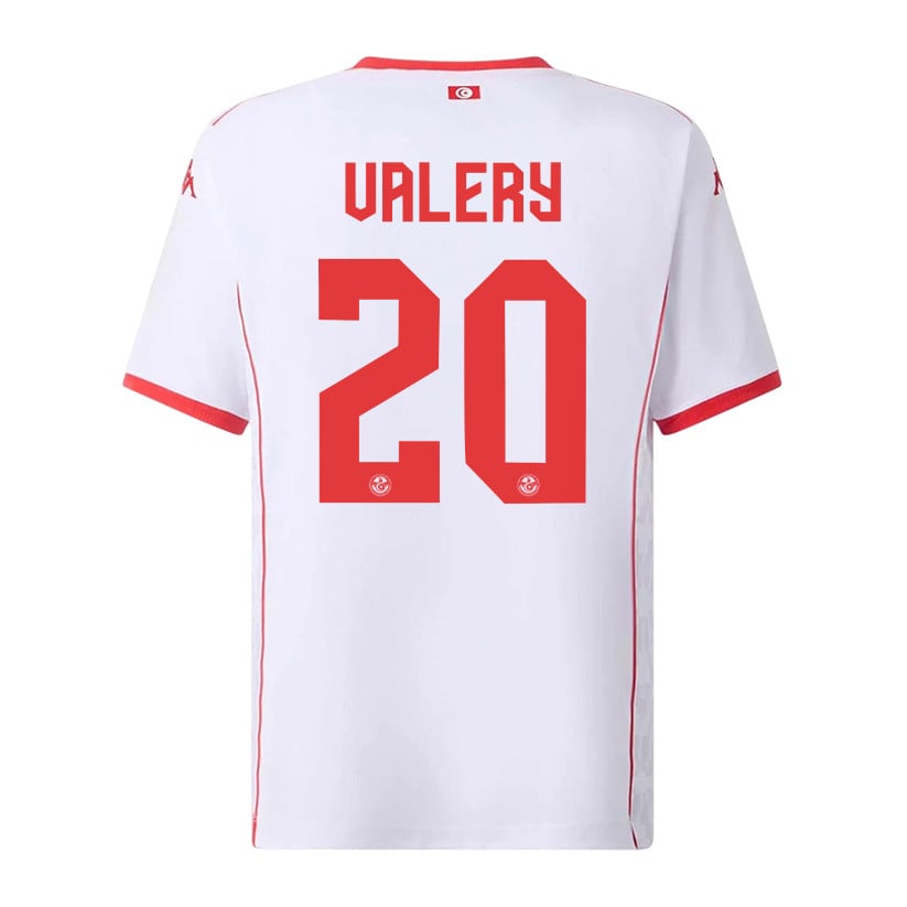Yan Valery 20 Tunisia National Team 2026 Away Jersey - White, Men