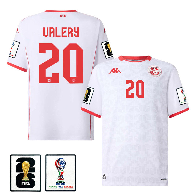 Yan Valery 20 Tunisia National Team 2026 Away Jersey - White, Men