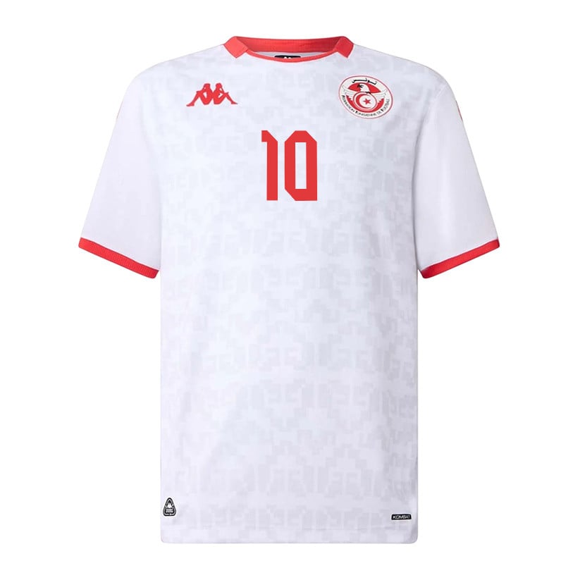 Hannibal Mejbri 10 Tunisia National Team 2026 Away Jersey - White, Men