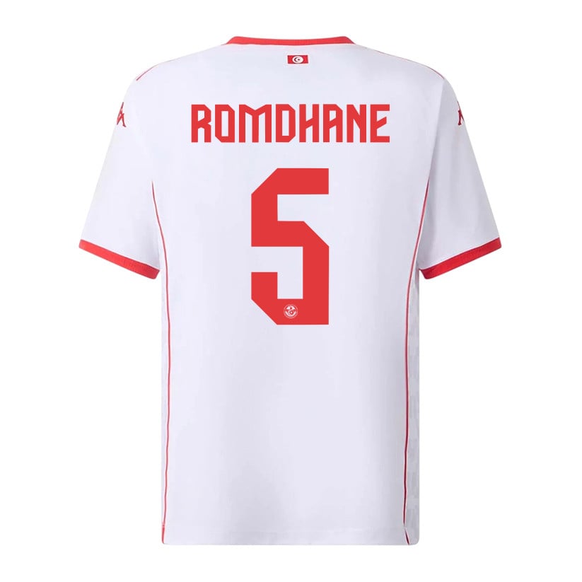 Ben Romdhane 5 Tunisia National Team 2026 Away Jersey - White, Men