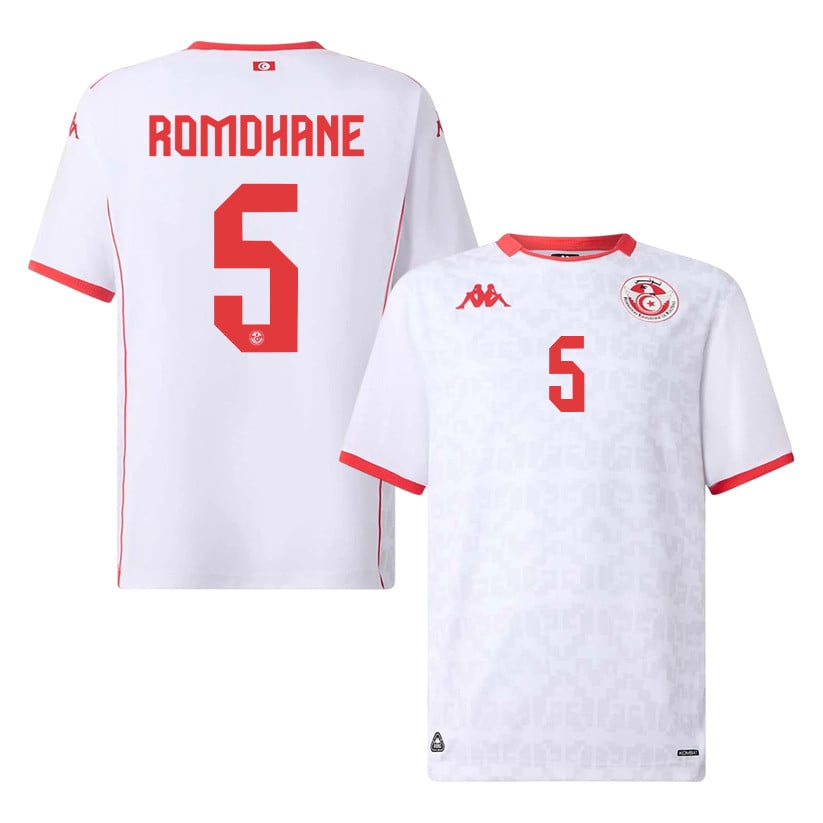 Ben Romdhane 5 Tunisia National Team 2026 Away Jersey - White, Men