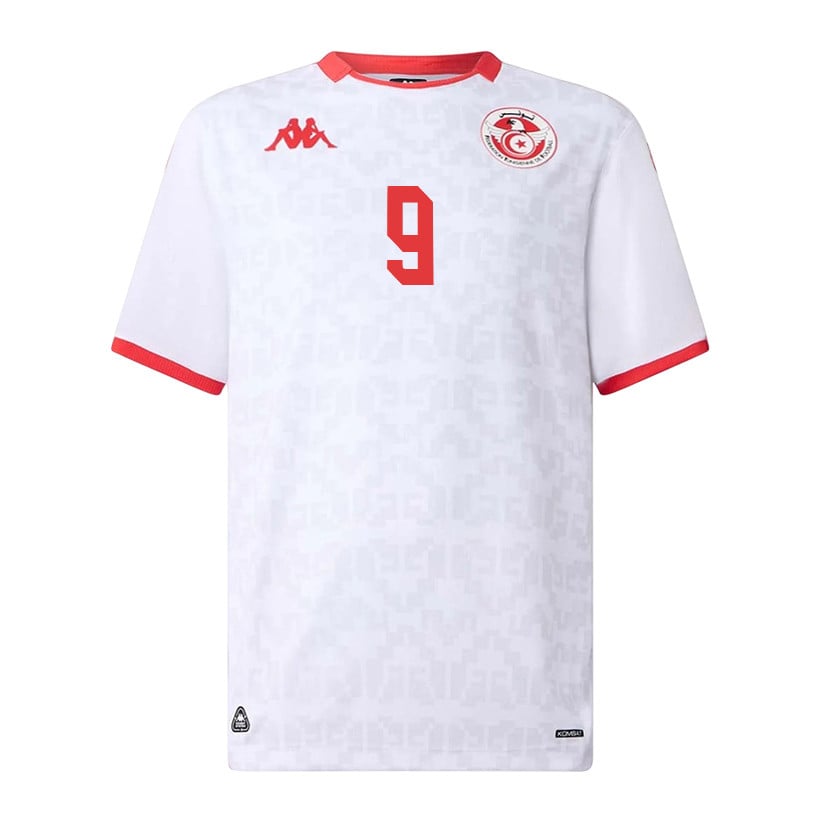 Hazem Mastouri 9 Tunisia National Team 2026 Away Jersey - White, Men