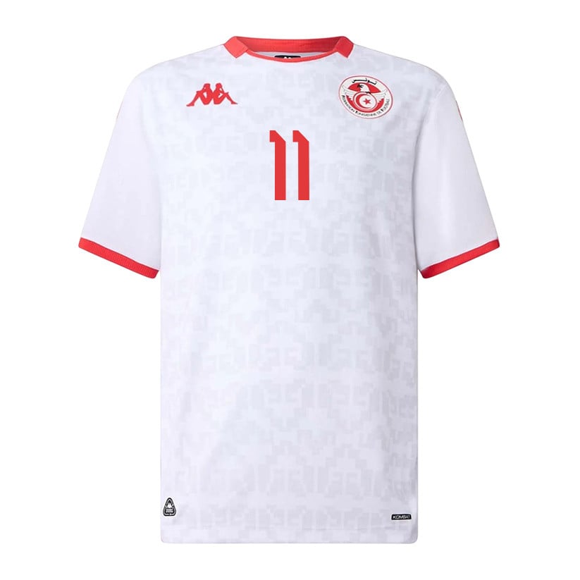 Ismael Gharbi 11 Tunisia National Team 2026 Away Jersey - White, Men