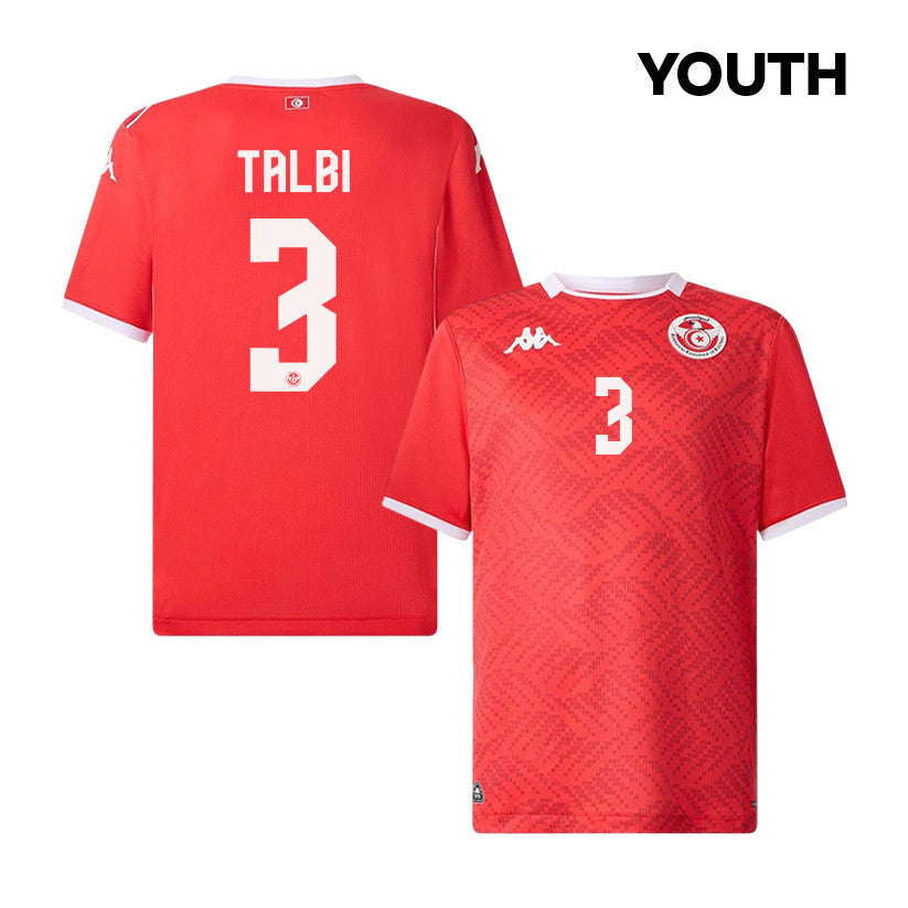 Montassar Talbi 3 Youth Tunisia National Team 2026 Home Jersey - Red