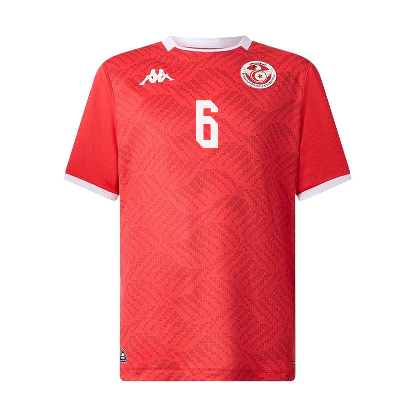 Dylan Bronn 6 Youth Tunisia National Team 2026 Home Jersey - Red