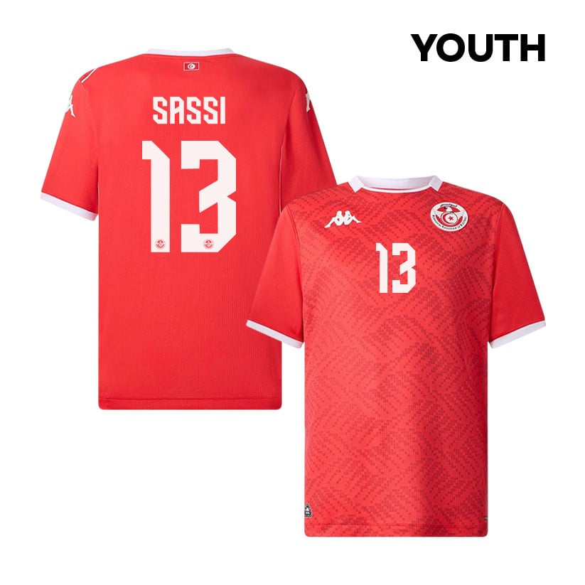 Ferjani Sassi 13 Youth Tunisia National Team 2026 Home Jersey - Red