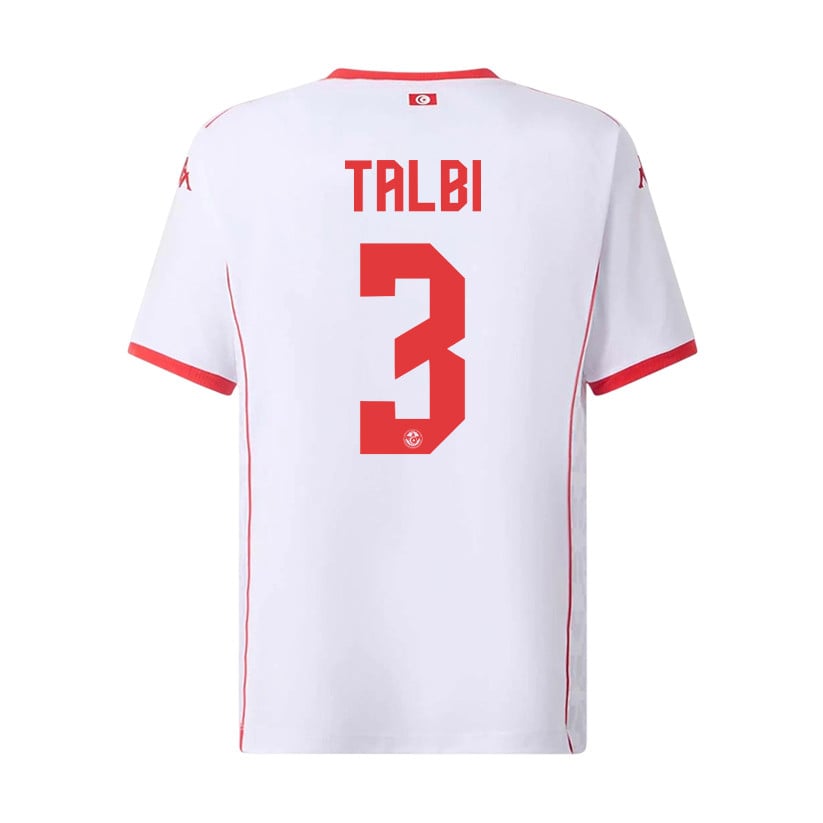 Montassar Talbi 3 Youth Tunisia National Team 2026 Away Jersey - White