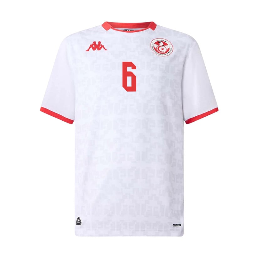 Dylan Bronn 6 Youth Tunisia National Team 2026 Away Jersey - White