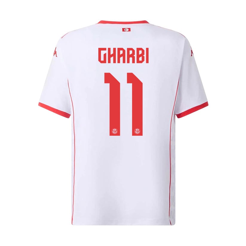 Ismael Gharbi 11 Youth Tunisia National Team 2026 Away Jersey - White