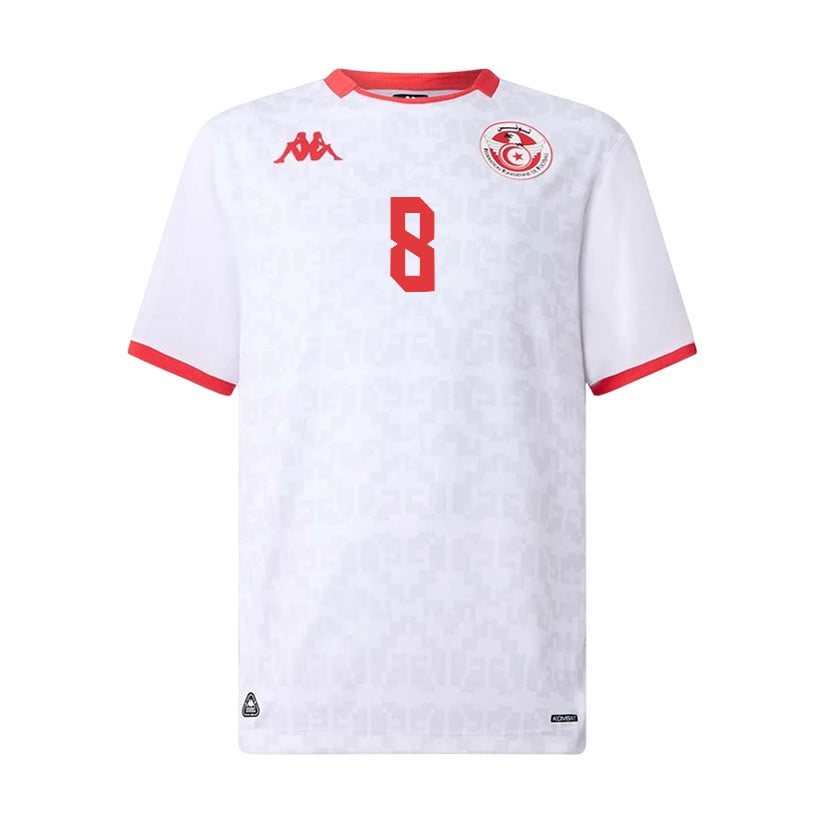 Elias Saad 8 Youth Tunisia National Team 2026 Away Jersey - White