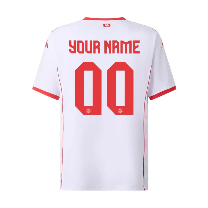 Tunisia National Team 2026 Youth Personalized Away Jersey - White
