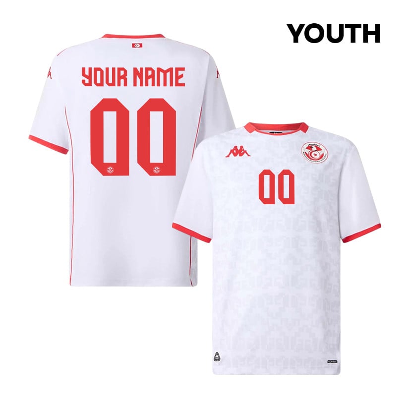 Tunisia National Team 2026 Youth Personalized Away Jersey - White