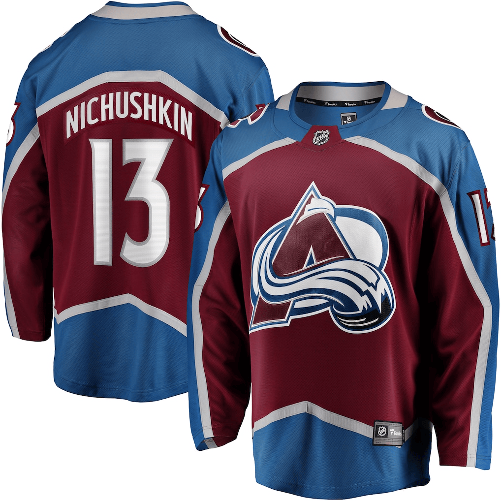 Valeri Nichushkin 13 Colorado Avalanche Home Breakaway Men Jersey - Burgundy