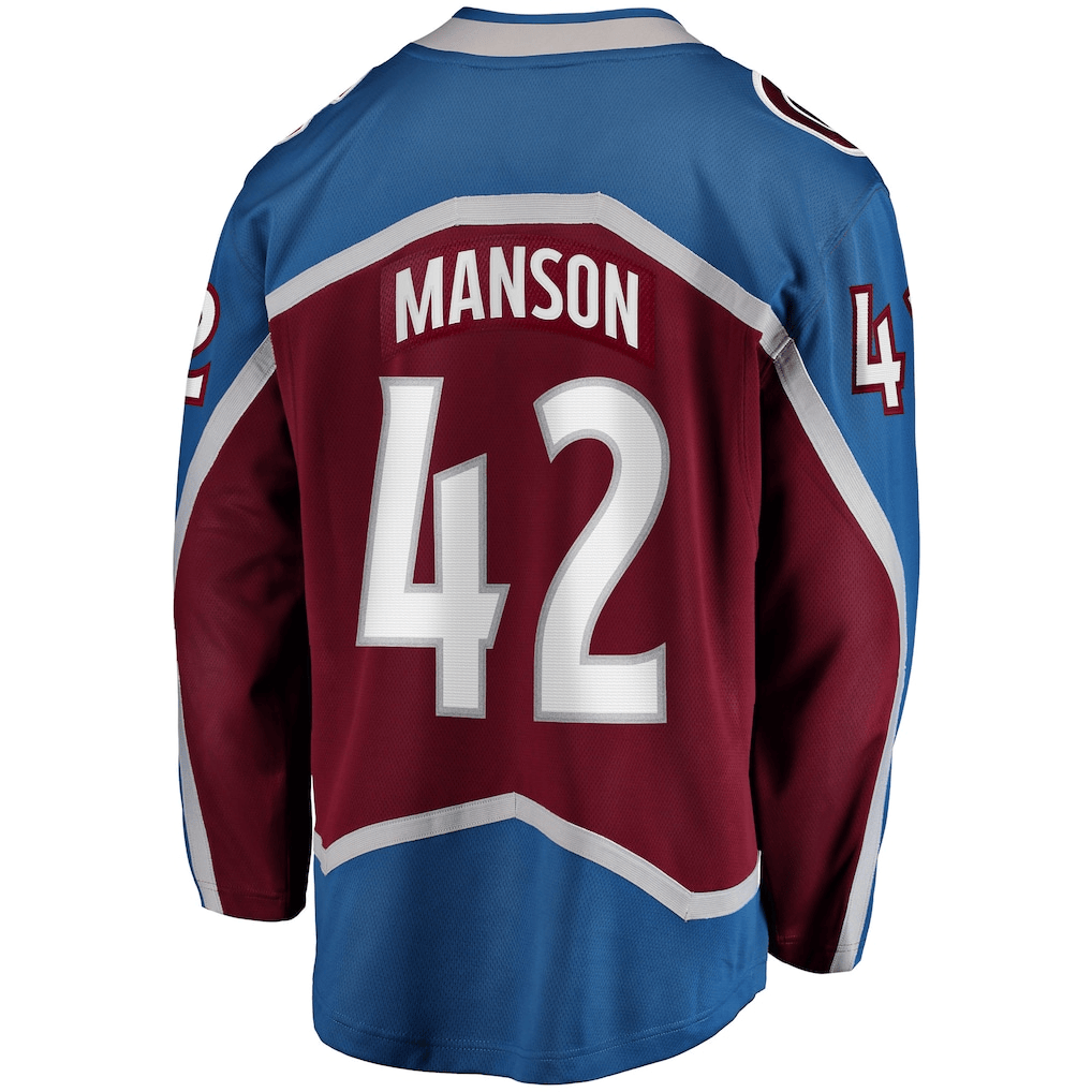 Josh Manson 42 Colorado Avalanche Home Breakaway Men Jersey - Burgundy